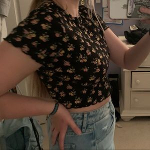 Crop top with flowers from forever 21